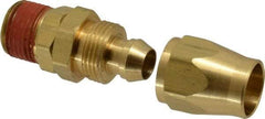 Coilhose Pneumatics - 3/8 NPT, Brass Reusable Hose Male Swivel Fitting - 3/8" Hose ID x 9/16" Hose OD - Makers Industrial Supply