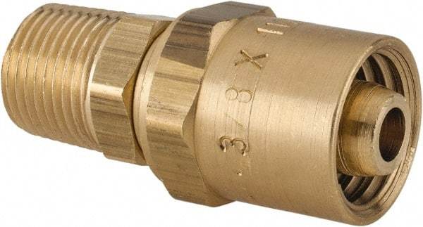 Dixon Valve & Coupling - 3/8 NPTF, Reusable Hose Male Fitting - 3/8" Hose ID x 11/16" Hose OD - Makers Industrial Supply