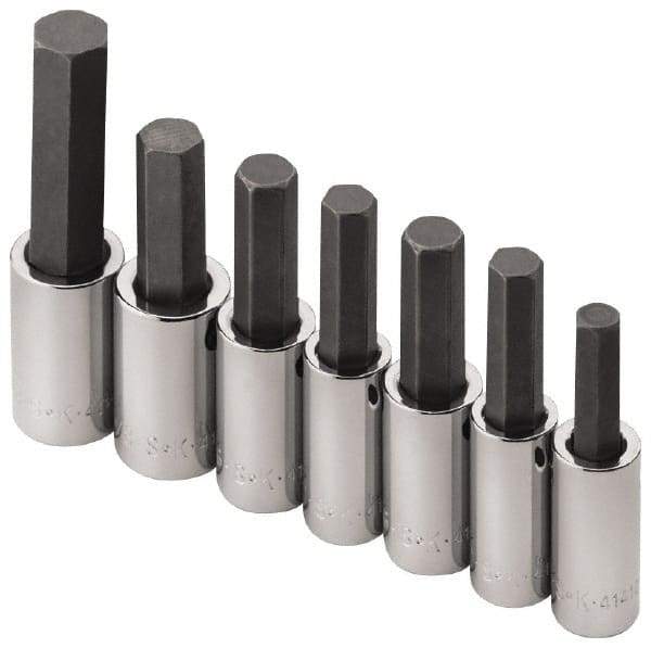 SK - 1/2" Drive Hex Bit Socket Extension Set - 7 Pieces - Makers Industrial Supply