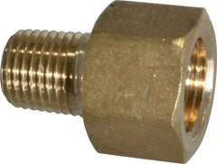 CerroBrass - 1/4 Male Thread x 3/8 Female Thread, Brass Industrial Pipe Adapter - Makers Industrial Supply