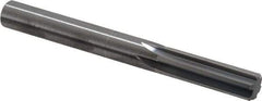 Hertel - 3/8" Solid Carbide 6 Flute Chucking Reamer - Straight Flute, Straight Shank, 1-1/4" Flute Length, 3-1/2" OAL - Makers Industrial Supply