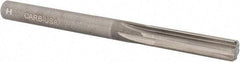 Hertel - Letter H Solid Carbide 6 Flute Chucking Reamer - Straight Flute, Straight Shank, 1-1/8" Flute Length, 3-1/4" OAL - Makers Industrial Supply