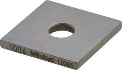 Mitutoyo - 0.1006" Square Steel Gage Block - Accuracy Grade 0, Includes Certificate of Inspection - Makers Industrial Supply