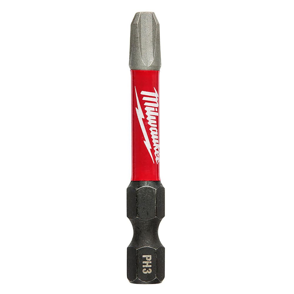 Phillips Screwdriver Bits; Point Size: #3; Drive Size: 0.25 in; Reversible: No; Overall Length: 2.00; Overall Length (mm): 2.00; Drive Size (Inch): 0.25 in