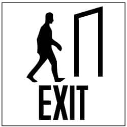 NMC - Exit, Plastic Exit Sign - 7" Wide x 7" High - Makers Industrial Supply