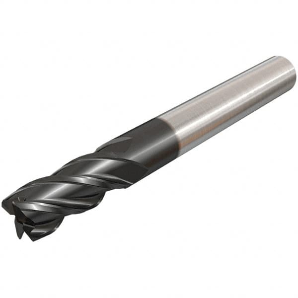 Iscar - 0.313", 4 Flute, Single End, Solid Carbide, 0.02" Corner Radius End Mill - 2-1/2" OAL, 38° Helix, Right Hand Flute, 5/8" LOC, Right Hand Cut - Makers Industrial Supply