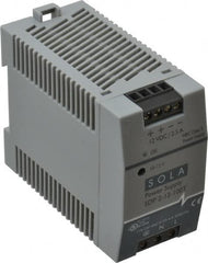 Sola/Hevi-Duty - 100 Watt, 3 to 2.5 Amp, 264 VAC, 375 VDC Input, 10 to 12 VDC Output, DIN Rail Power Supply - Screw Terminal Connection, 1 Output, 1.77 Inch Wide x 3.58 Inch Deep x 2.95 Inch High, Up to 80% Efficiency, 14 to 140°F, Green LED Display - Makers Industrial Supply