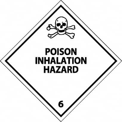 NMC - Poison Inhalation Hazard DOT Shipping Label - 4" High x 4" Wide - Makers Industrial Supply