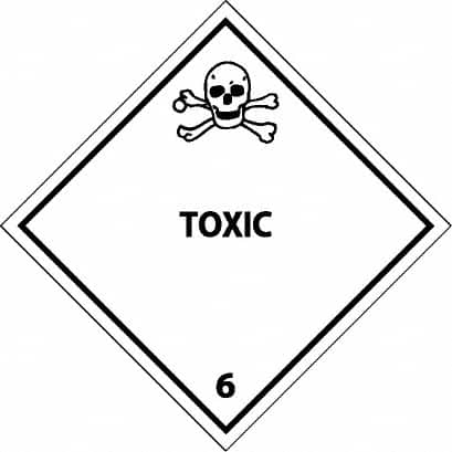 NMC - Toxic DOT Shipping Label - 4" High x 4" Wide - Makers Industrial Supply