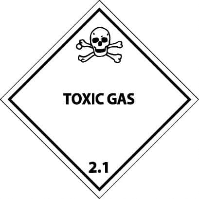 NMC - Toxic Gas DOT Shipping Label - 4" High x 4" Wide - Makers Industrial Supply