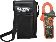 Extech - EX810, CAT III, Digital Average Responding Auto Ranging Clamp Meter with 1.7" Clamp On Jaws - 600 VAC/VDC, 1000 AC Amps, Measures Current, Temperature - Makers Industrial Supply