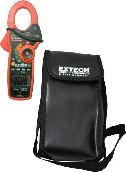 Extech - EX830, CAT III, Digital True RMS Auto Ranging Clamp Meter with 1.7" Clamp On Jaws - 600 VAC/VDC, 1000 AC/DC Amps, Measures Current, Temperature - Makers Industrial Supply
