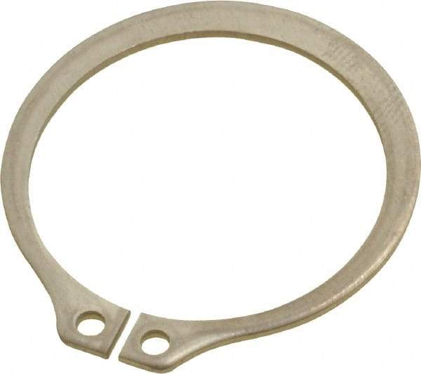 Rotor Clip - 29.87mm Groove Diam, 1-1/4" Shaft Diam, Passivated Stainless Steel, Snap External Retaining Rings - 0.056" Groove Width, 0.037" Groove Depth, 0.05" Ring Thickness, Grade 15-7 Grade 632 - Makers Industrial Supply