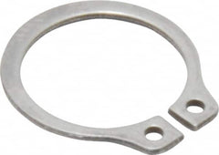 Rotor Clip - 11.89mm Groove Diam, 1/2" Shaft Diam, Passivated Stainless Steel, Snap External Retaining Rings - 0.039" Groove Width, 0.016" Groove Depth, 0.035" Ring Thickness, Grade 15-7 Grade 632 - Makers Industrial Supply