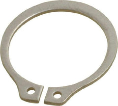 Rotor Clip - 17.88mm Groove Diam, 3/4" Shaft Diam, Passivated Stainless Steel, Snap External Retaining Rings - 0.046" Groove Width, 0.023" Groove Depth, 0.042" Ring Thickness, Grade 15-7 Grade 632 - Makers Industrial Supply