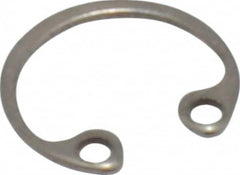 Rotor Clip - 0.015" Thick, Passivated Finish, Stainless Steel Snap Internal Retaining Ring - 0.02" Groove Width, 0.009" Groove Depth, 0.268" Groove Diam, Grade 15-7 Grade 632 - Makers Industrial Supply