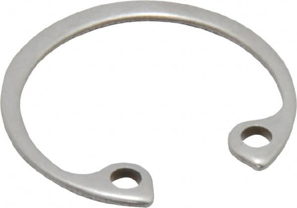 Rotor Clip - 0.035" Thick, Passivated Finish, Stainless Steel Snap Internal Retaining Ring - 0.039" Groove Width, 0.02" Groove Depth, 0.665" Groove Diam, Grade 15-7 Grade 632 - Makers Industrial Supply