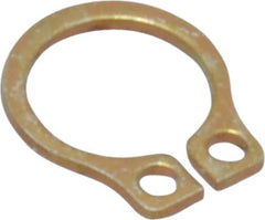 Rotor Clip - 5.84mm Groove Diam, 1/4" Shaft Diam, Cadmium-Plated Steel, Snap External Retaining Rings - 0.029" Groove Width, 0.01" Groove Depth, 0.025" Ring Thickness, Grade 1060-1090 - Makers Industrial Supply