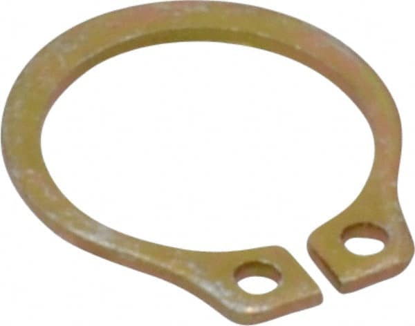 Rotor Clip - 8.94mm Groove Diam, 3/8" Shaft Diam, Cadmium-Plated Steel, Snap External Retaining Rings - 0.029" Groove Width, 0.012" Groove Depth, 0.025" Ring Thickness, Grade 1060-1090 - Makers Industrial Supply