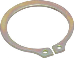 Rotor Clip - 20.85mm Groove Diam, 7/8" Shaft Diam, Cadmium-Plated Steel, Snap External Retaining Rings - 0.046" Groove Width, 0.027" Groove Depth, 0.042" Ring Thickness, Grade 1060-1090 - Makers Industrial Supply