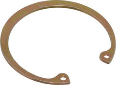 Rotor Clip - 0.062" Thick, Cadmium-Plated Finish, Steel Snap Internal Retaining Ring - 0.068" Groove Width, 0.057" Groove Depth, 1.989" Groove Diam, Grade 1060-1090 - Makers Industrial Supply