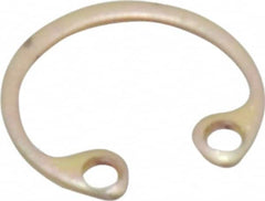 Rotor Clip - 0.015" Thick, Cadmium-Plated Finish, Steel Snap Internal Retaining Ring - 0.02" Groove Width, 0.009" Groove Depth, 0.268" Groove Diam, Grade 1060-1090 - Makers Industrial Supply