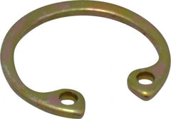 Rotor Clip - 0.035" Thick, Cadmium-Plated Finish, Steel Snap Internal Retaining Ring - 0.039" Groove Width, 0.015" Groove Depth, 0.53" Groove Diam, Grade 1060-1090 - Makers Industrial Supply