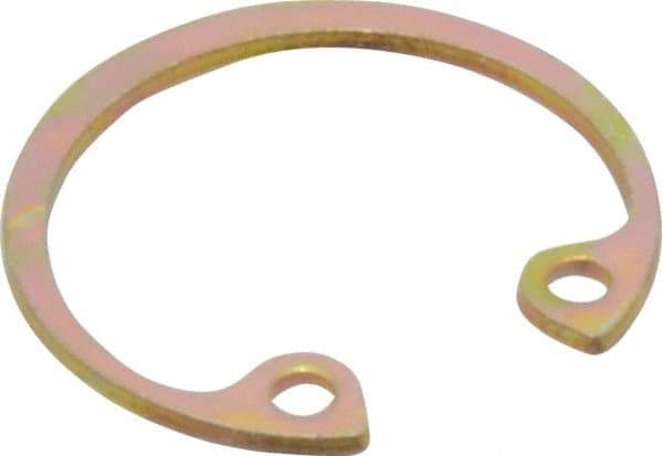 Rotor Clip - 0.035" Thick, Cadmium-Plated Finish, Steel Snap Internal Retaining Ring - 0.039" Groove Width, 0.02" Groove Depth, 0.665" Groove Diam, Grade 1060-1090 - Makers Industrial Supply