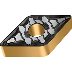 Turning Insert:  DNMG333-MP5 WPP10G,  Solid Carbide TiCN, Al2O3 & TiN Finish,  Neutral,  0.4580″ Long,  3/8″ Inscribed Circle,  0.0470″ Corner Radius,  55.0 &deg N/A Diamond,  Series  DNMG-MP5