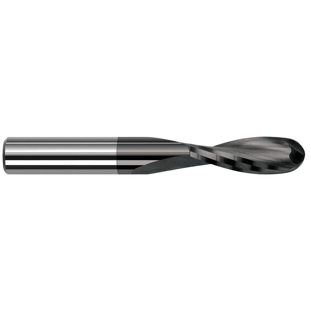 Harvey Tool - Ball End Mills; Mill Diameter (Inch): 3/32 ; Mill Diameter (Decimal Inch): 0.0937 ; Number of Flutes: 2 ; Length of Cut (Decimal Inch): 0.2790 ; Material: Solid Carbide ; Overall Length (Inch): 1-1/2 - Exact Industrial Supply