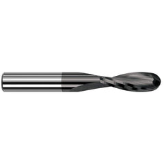 Harvey Tool - Ball End Mills; Mill Diameter (Inch): 1/16 ; Mill Diameter (Decimal Inch): 0.0625 ; Number of Flutes: 2 ; Length of Cut (Inch): 5/16 ; Length of Cut (Decimal Inch): 0.3120 ; Material: Solid Carbide - Exact Industrial Supply