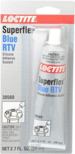 Loctite - 80 mL Tube Blue RTV Silicone Joint Sealant - 30 min Tack Free Dry Time, 24 hr Full Cure Time, Series 270 - Makers Industrial Supply