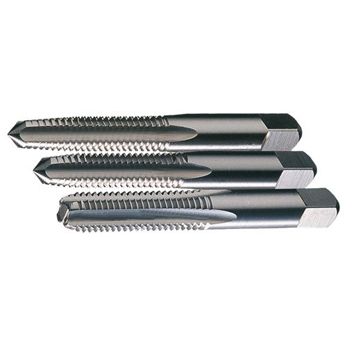 M2x0.4 3 Flute D3 Taper-Plug-Bottoming HSS Standard Straight Flute 3-Piece Hand Tap Set- TiN - Exact Industrial Supply