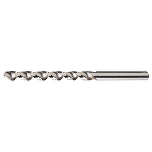 15/64 RHS / RHC HSS 118 Degree Radial Point High Helix Taper Length Drill - Bright - Exact Industrial Supply