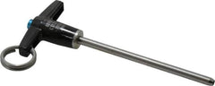 Jergens - 3/16" Diam, 3" Usable Length, T Handle, Push Button Quick Release Pin - 4-1/2" Overall Length, Grade 17-4 Stainless Steel, Passivated Finish - Makers Industrial Supply