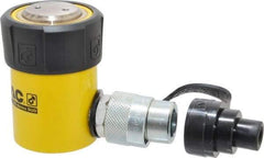 Enerpac - 10 Ton, 1" Stroke, 2.24 Cu In Oil Capacity, Portable Hydraulic Single Acting Cylinder - 2.24 Sq In Effective Area, 3.53" Lowered Ht., 4.53" Max Ht., 1.69" Cyl Bore Diam, 1.5" Plunger Rod Diam, 10,000 Max psi - Makers Industrial Supply