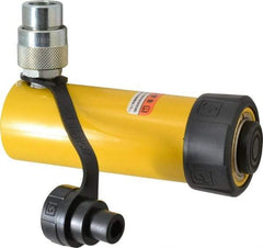 Enerpac - 10 Ton, 4.13" Stroke, 9.23 Cu In Oil Capacity, Portable Hydraulic Single Acting Cylinder - 2.24 Sq In Effective Area, 6.75" Lowered Ht., 10.88" Max Ht., 1.69" Cyl Bore Diam, 1.5" Plunger Rod Diam, 10,000 Max psi - Makers Industrial Supply