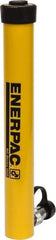 Enerpac - 10 Ton, 14" Stroke, 31.31 Cu In Oil Capacity, Portable Hydraulic Single Acting Cylinder - 2.24 Sq In Effective Area, 17.75" Lowered Ht., 31.75" Max Ht., 1.69" Cyl Bore Diam, 1.5" Plunger Rod Diam, 10,000 Max psi - Makers Industrial Supply