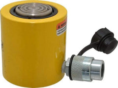 Enerpac - 20 Ton, 1.75" Stroke, 7.75 Cu In Oil Capacity, Portable Hydraulic Low Profile Cylinder - 4.43 Sq In Effective Area, 3.88" Lowered Ht., 5.63" Max Ht., 2.38" Cyl Bore Diam, 2" Plunger Rod Diam, 10,000 Max psi - Makers Industrial Supply