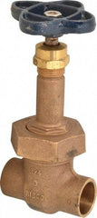 NIBCO - 3/4" Pipe, Class 150, Soldered Bronze Solid Wedge Rising Stem Gate Valve - 300 WOG, 150 WSP, Bolted Bonnet - Makers Industrial Supply