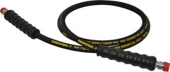 Enerpac - 1/4" Inside Diam x 3/8 NPT 6' Hydraulic Pump Hose - 10,000 psi, 3/8 NPTF Male Opposite End, Rubber - Makers Industrial Supply