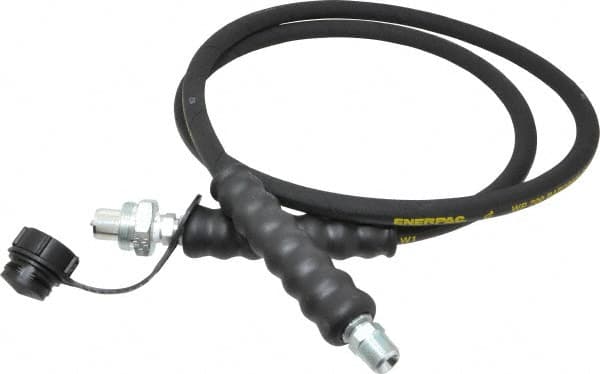 Enerpac - 1/4" Inside Diam x 1/4 NPT 6' Hydraulic Pump Hose - 10,000 psi, CH-604 Opposite End, Rubber - Makers Industrial Supply