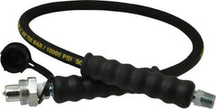 Enerpac - 1/4" Inside Diam x 3/8 NPT 3' Hydraulic Pump Hose - 10,000 psi, CH-604 Opposite End, Rubber - Makers Industrial Supply