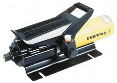 Enerpac - 10,000 psi Air-Hydraulic Pump & Jack - 72 Cu In Oil Capacity, Use with Single Acting Cylinders, Advance, Hold & Retract - Makers Industrial Supply