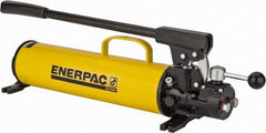 Enerpac - 1" Piston Stroke, 1-1/8" Piston Diam, 1.00, 0.15 Cu In per Stroke, 134 Cu In Reservoir Capacity, Manual Hydraulic Pump - 10,000 psi, 77 Lbs. Max Handle Effort, 2 Stage - Makers Industrial Supply