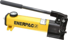 Enerpac - 1/2" Piston Stroke, 3/4" Diam, 0.221, 0.055" Cu In per Stroke, 20 Cu In Reservoir Capacity, Manual Hydraulic Pump - 10,000 psi, 78 Lbs. Max Handle Effort - Makers Industrial Supply