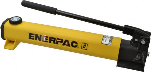 Enerpac - 1/2" Piston Stroke, 3/4" Diam, 0.221, 0.055" Cu In per Stroke, 55 Cu In Reservoir Capacity, Manual Hydraulic Pump - 10,000 psi, 63 Lbs. Max Handle Effort - Makers Industrial Supply