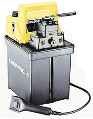 Enerpac - 10,000 psi Electric Hydraulic Pump & Jack - 0.5 Gal Oil Capacity, 3-Way, 2 Position Valve, Use with Single Acting Cylinders, Advance, Hold & Retract - Makers Industrial Supply