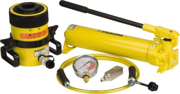 Enerpac - 60 Ton Capacity, Cylinder No. RCH-603, Manual Hydraulic Pump & Cylinder Set - Pump No. P-80 - Makers Industrial Supply