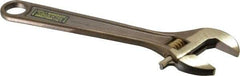 Ampco - 15/16" Jaw Capacity, 6" Nonsparking Adjustable Wrench - Aluminum Bronze, Plain Finish - Makers Industrial Supply